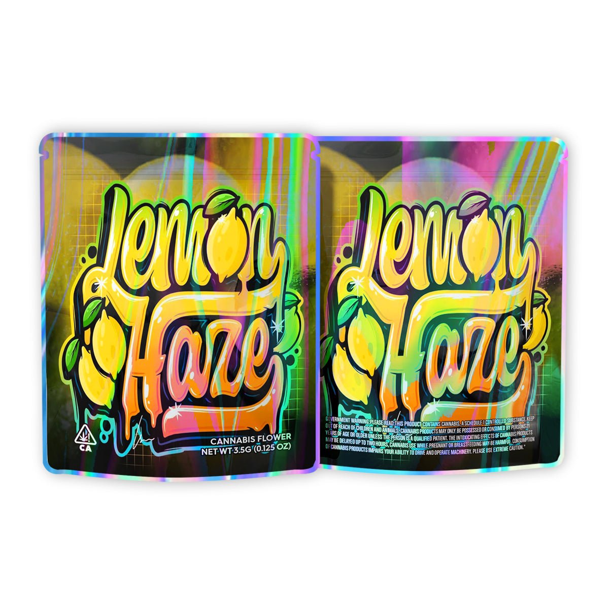 Lemon Haze Mylar Bags 3.5 Grams