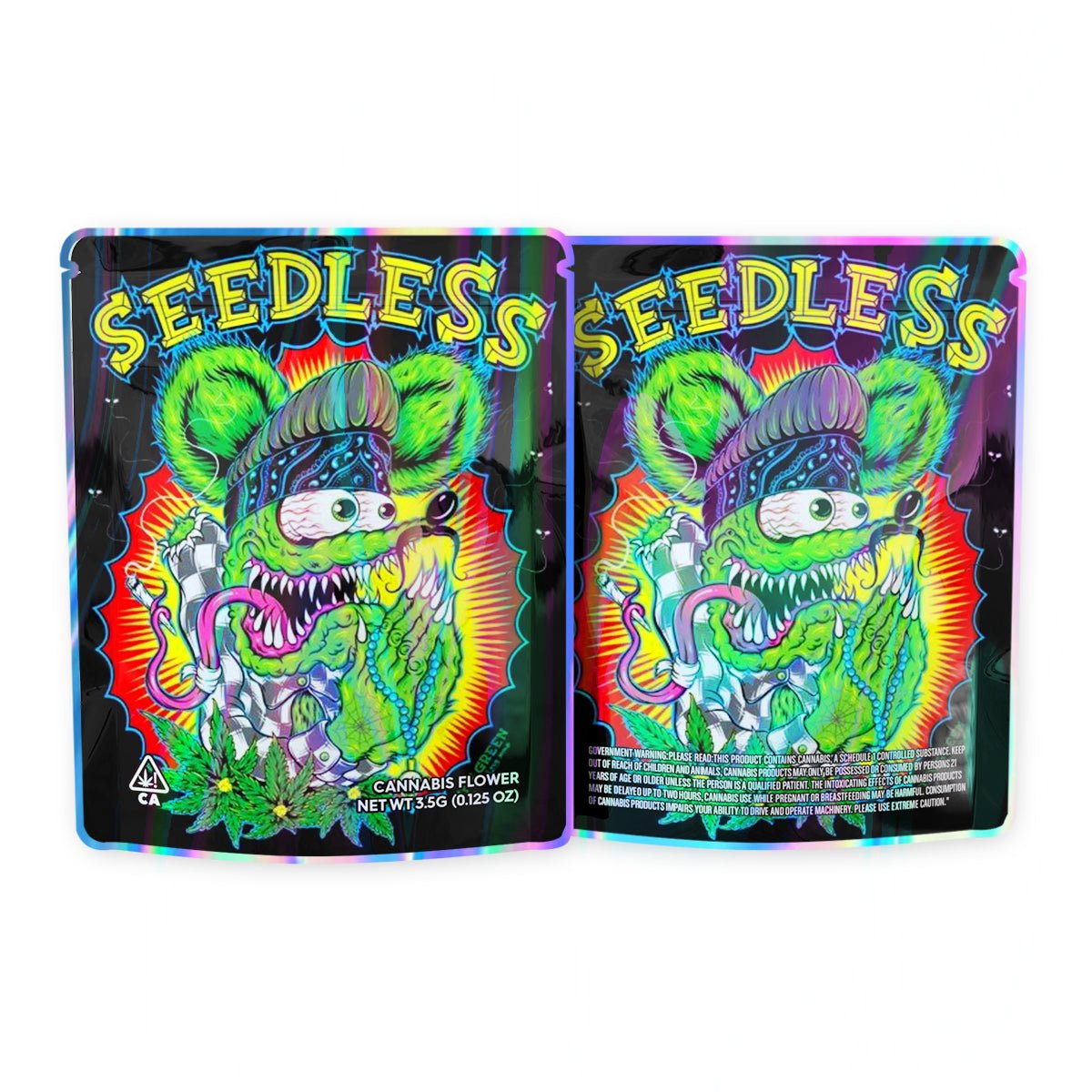 Seedless Mylar Bags 3.5 Grams