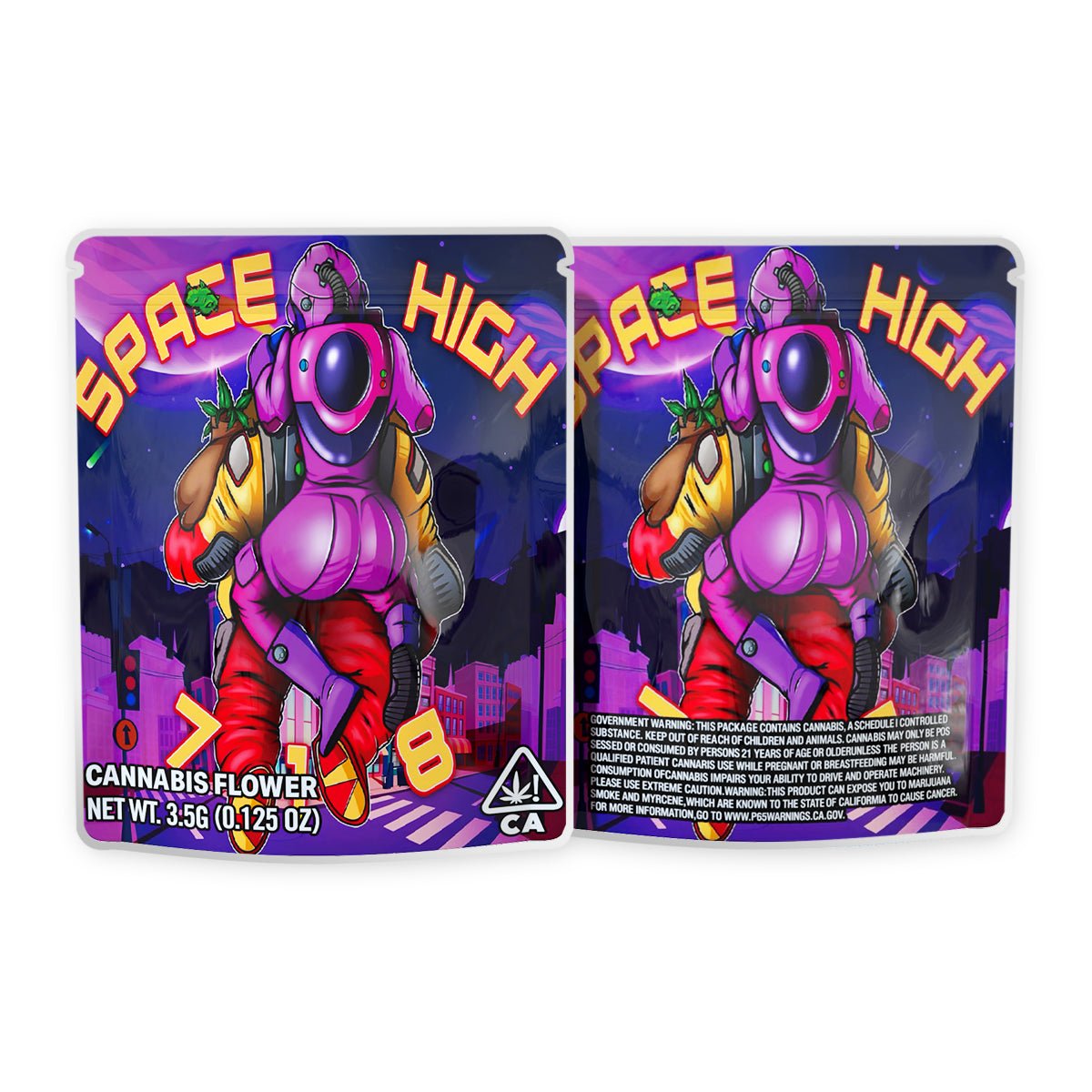 Space Hitch Mylar Bags 3.5 Grams