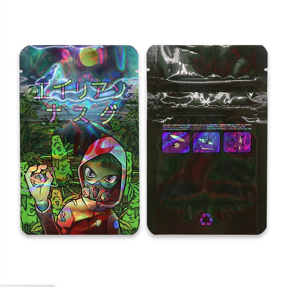 Aliens invade Mylar Bags 3.5 Gram - Custom420bagPackaging & Storage