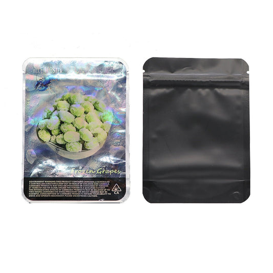Blue Lobster Frozen Grapes Weed Mylar Bags 3.5 Grams