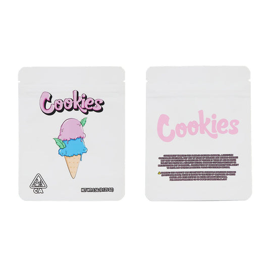 Cookies Vanilla Ice Cream Holographic Mylar Bags 3.5 Grams
