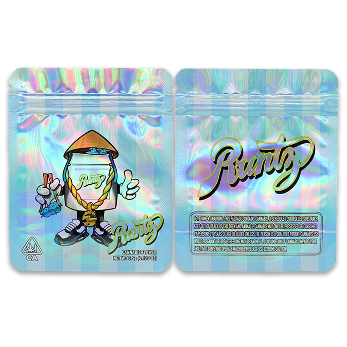 Runtz Holographic Mylar Bags 3.5 Grams - Custom420bag