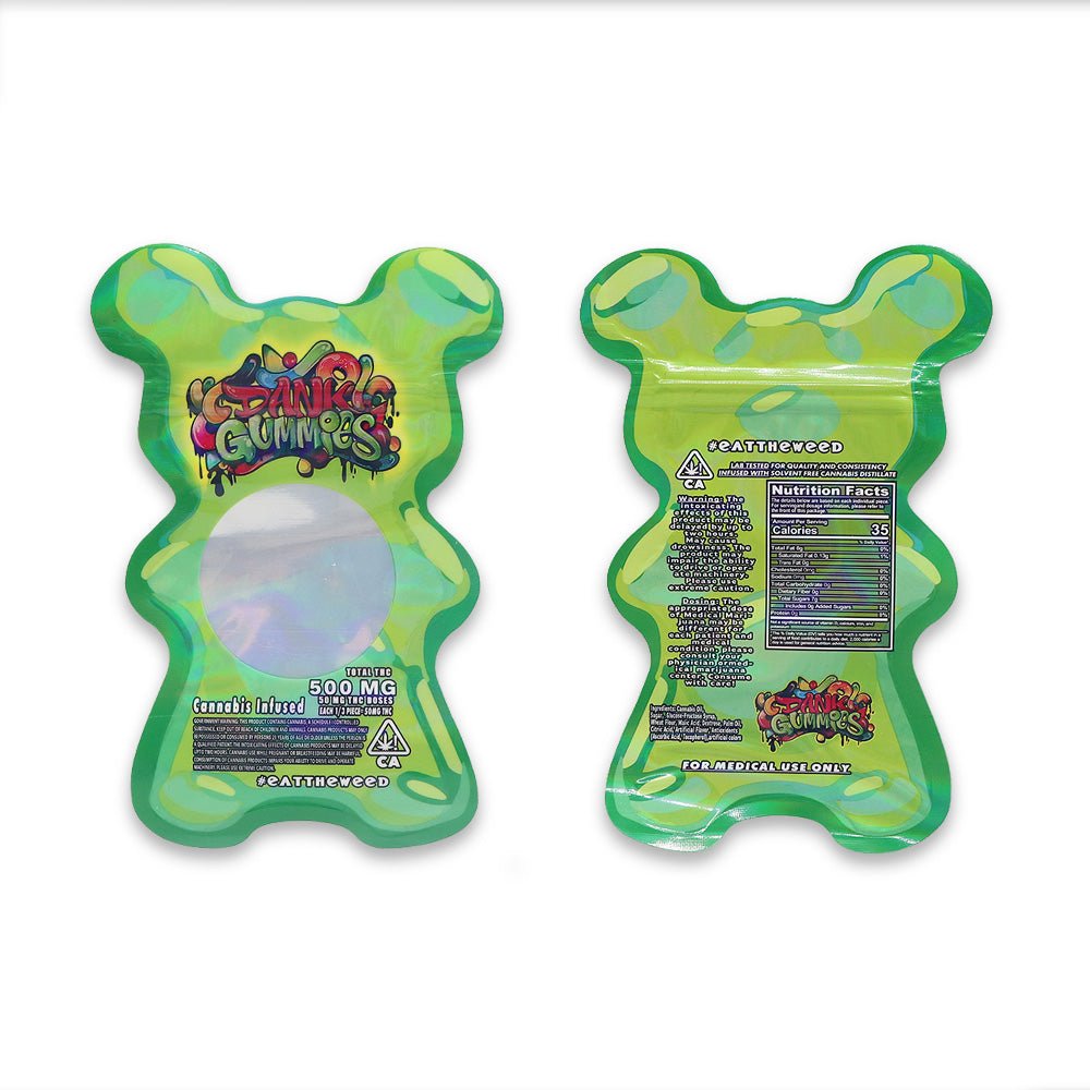 Dank Gummies 3.5G Mylar Bags Holographic - Custom420bagPackaging & Storage