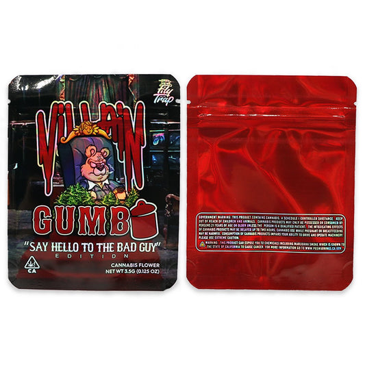 Fly Trap Villain Gumbo Holographic Mylar Bags 3.5 Grams