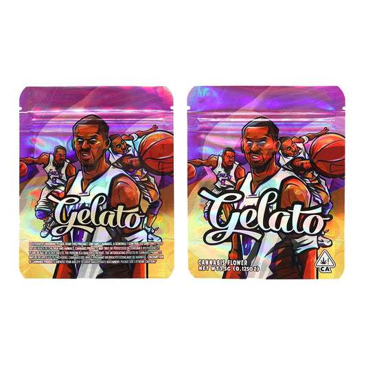 Gelato Basketball Holographic Mylar Bags 3.5 Grams