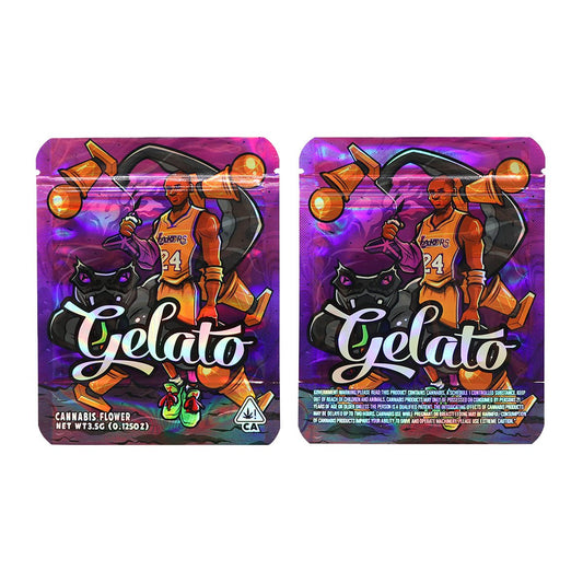 Gelato Lakers Holographic Mylar Bags 3.5 Grams