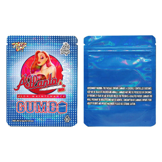 Gumbo Atlanta Holographic Mylar Bags 3.5 Grams - Custom 420 bagPackaging & Storage