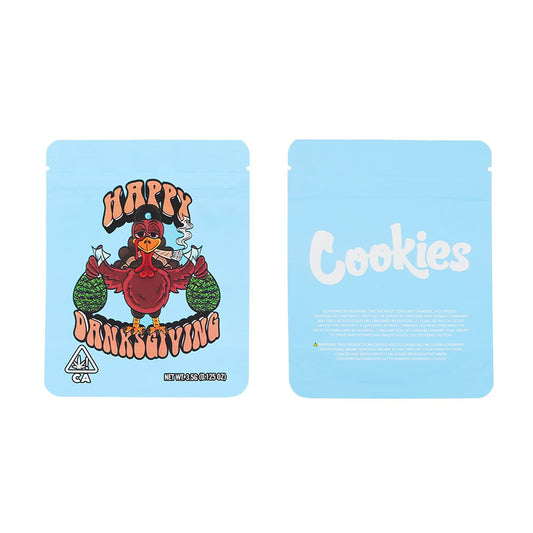 Happy DANKSGIYIING Cookies Holographic Mylar Bags 3.5 Grams