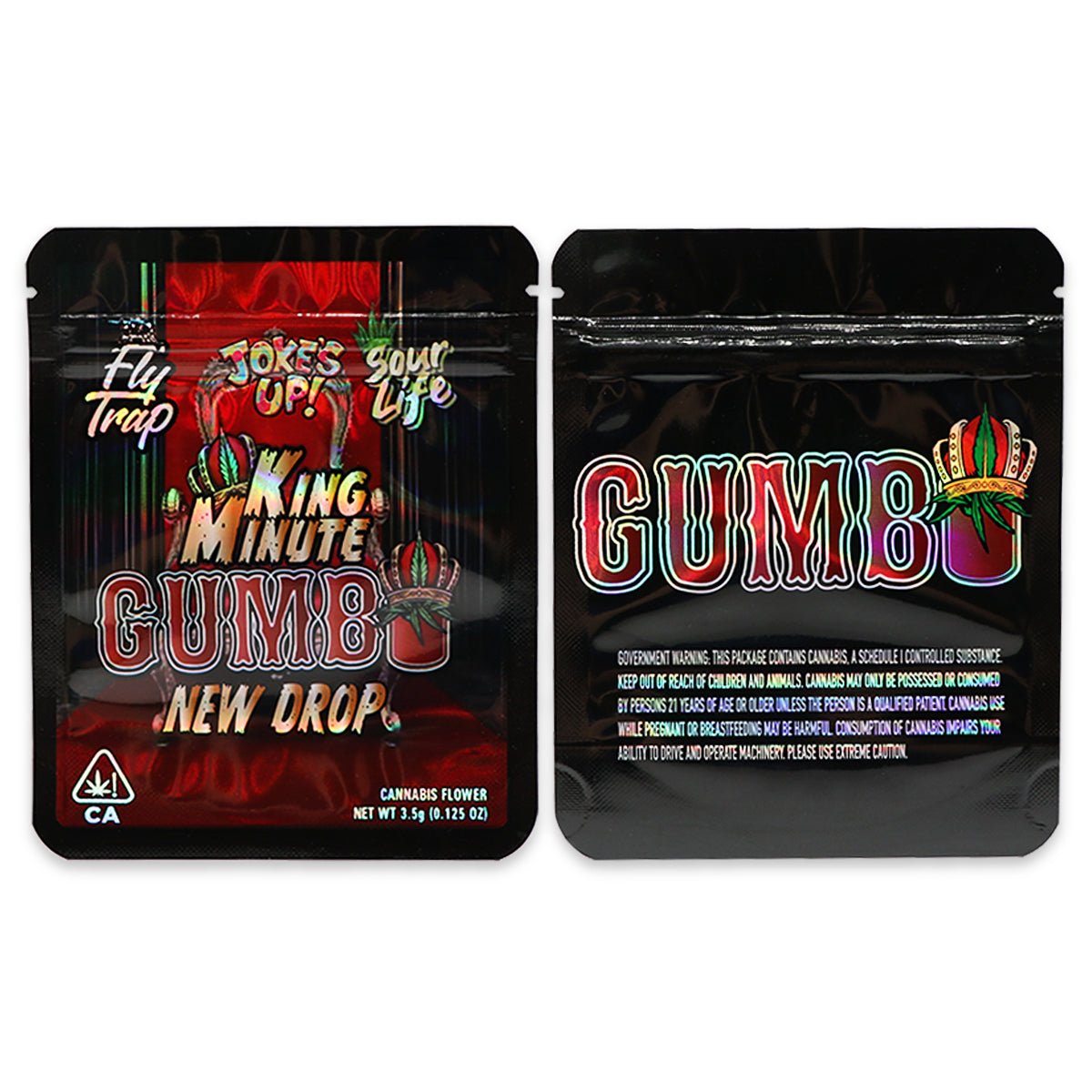 King Minute Gumbo Weed Mylar Bags 3.5 Grams
