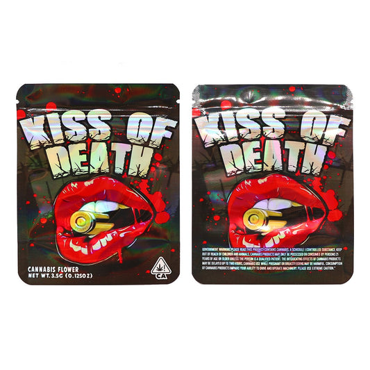 Kiss of Death Weed Mylar Bags 3.5 Grams