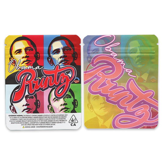 Obama Runtz Holographic Mylar Bags 3.5 Grams