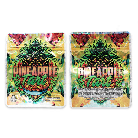 Pineapple Tart Holographic Mylar Bags 3.5 Grams