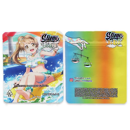 Pool Slide Slime Holographic Mylar Bags 3.5 Grams - Custom 420 bagPackaging & Storage