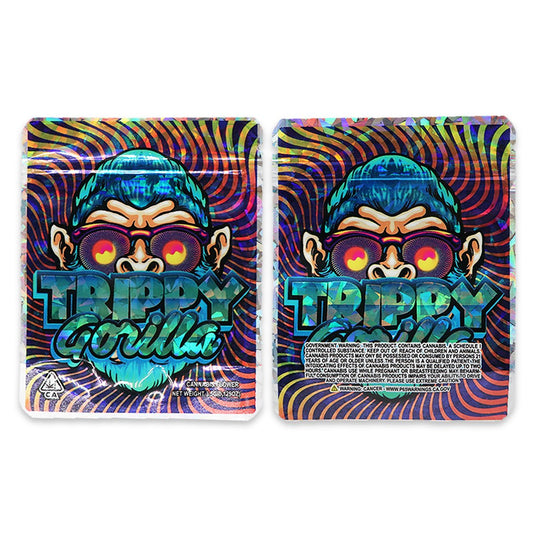 Trippy Gorilla Holographic Mylar Bags 3.5 Grams