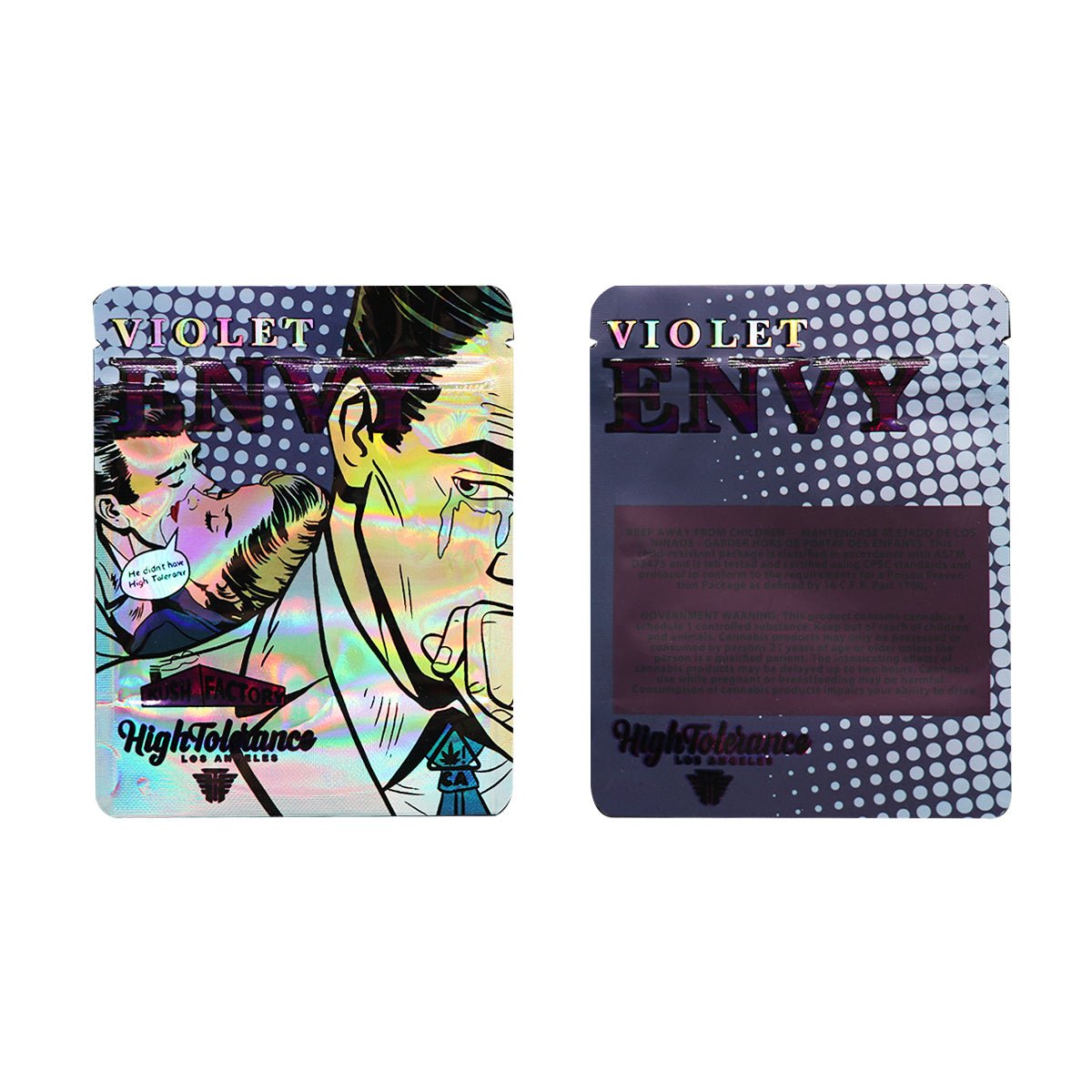 Violet Envy Holographic Mylar Bags 3.5 Grams