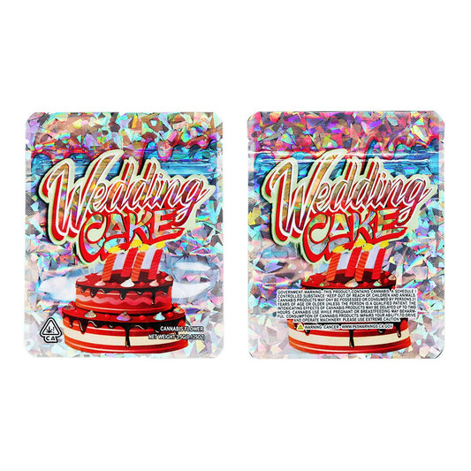 Wedding Cake Holographic Mylar Bags 3.5 Grams - Custom 420 bagPackaging & Storage